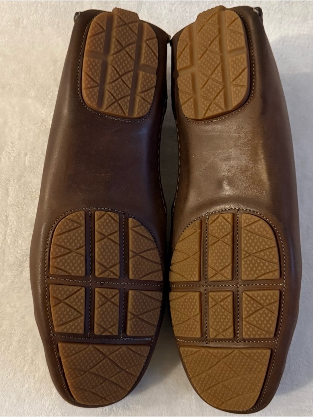Bacco Bucci Albatros Leather Penny Loafers Tan Blue Suede - Picture 10 of 14